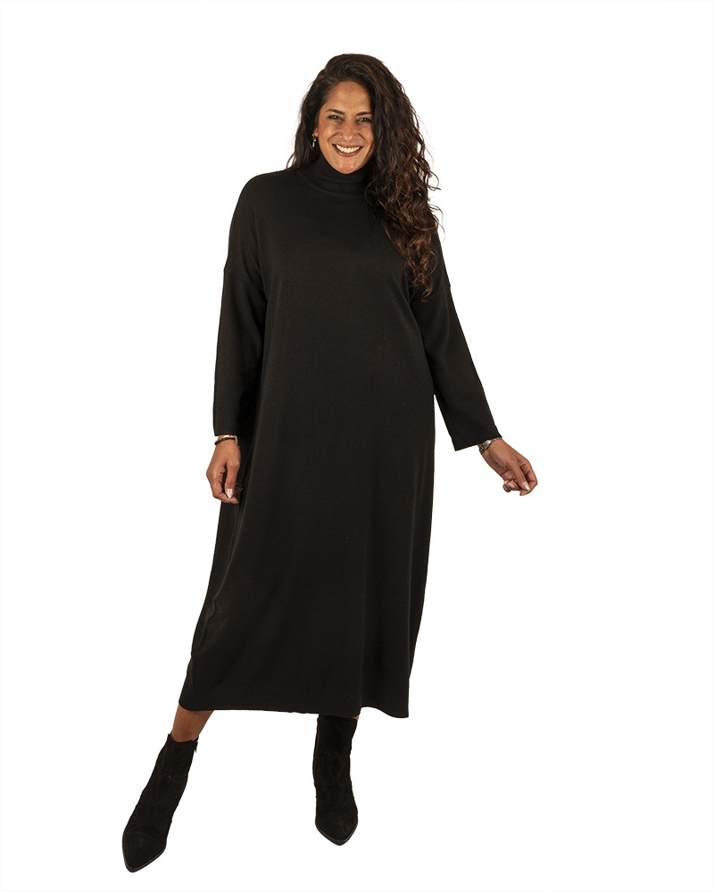 Zwarte col jurk hotsell