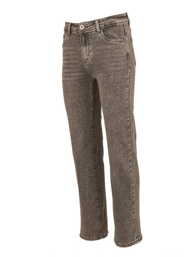 Grijze high rise straight jeans van Norfy
