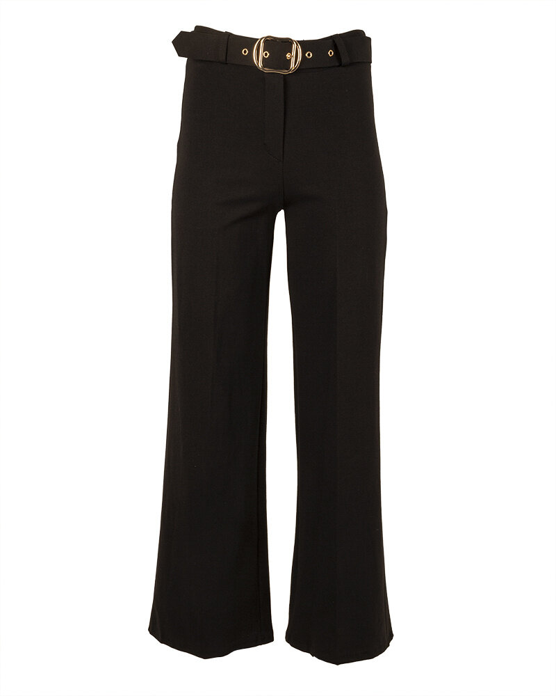 Zwarte pantalon met wijde pijp van Frankel H