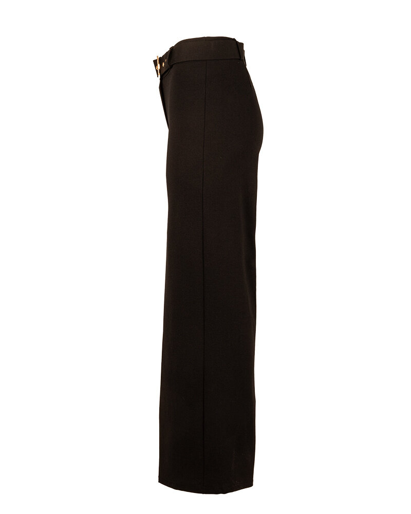 Zwarte pantalon met wijde pijp van Frankel H
