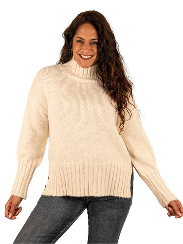 Beige trui glitter van Ciao Milano