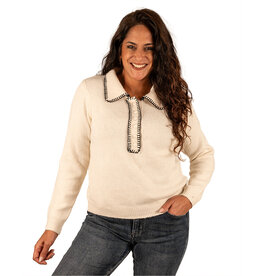 Beige trui feston van Ciao Milano
