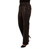 Zwarte travelstof pantalon met met glanzende print van Mi Piace