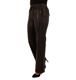 Mi  Piace Travelstof pantalon  met glanzende strepen
