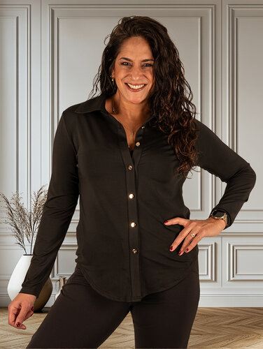 Zwarte blouse van By Swan