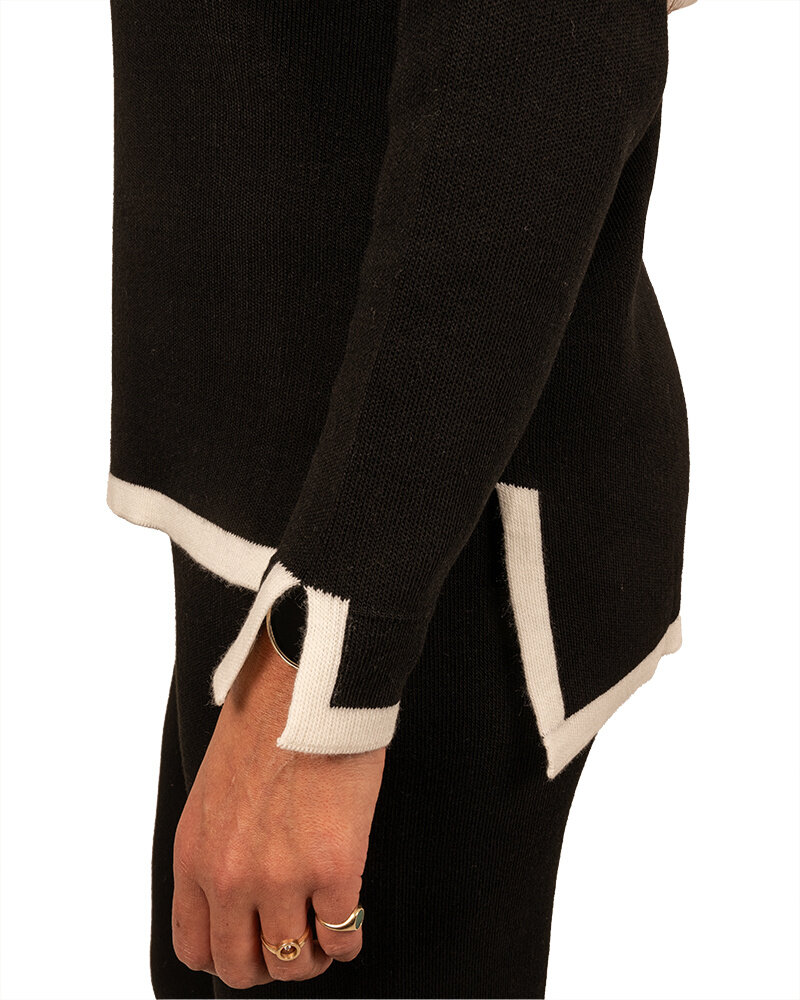 Zwart comfy pak bies