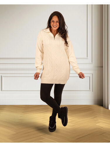 Ecru kabel schipperstrui