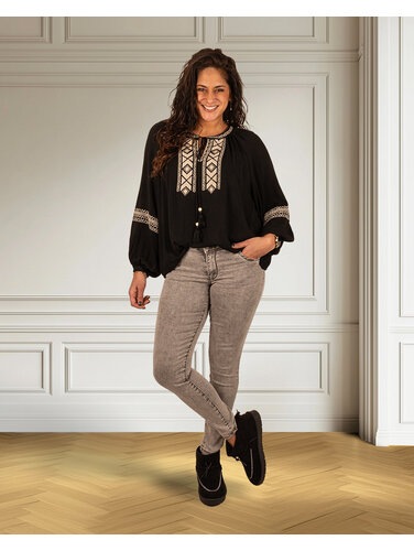 Toxik Lichtgrijze push-up skinny jeans  van Toxik