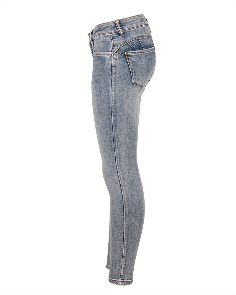 Mid blue push-up skinny jeans  van Toxik