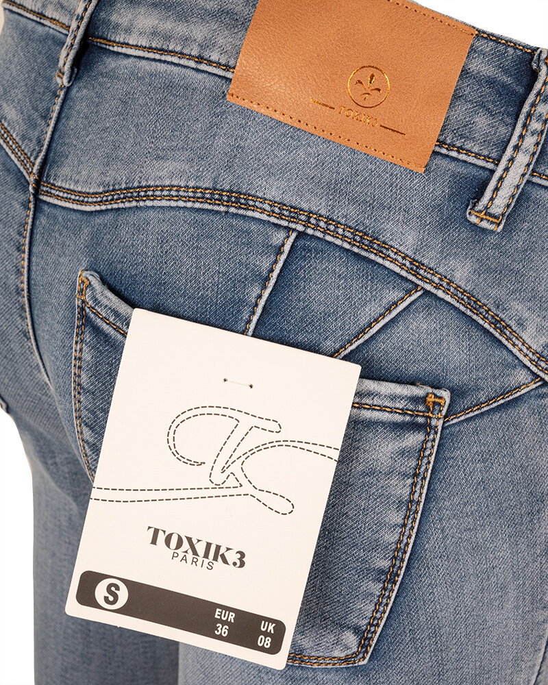 Mid blue push-up skinny jeans  van Toxik