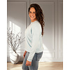 Lichtblauwe basis trui van Honey Winter