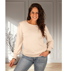 El-Vita Beige trui pofmouw