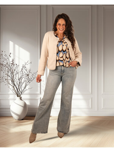 Hello Miss Light blue wide leg flared jeans van Hello Miss