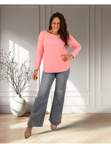 Hello Miss Blue wide leg flared jeans van Hello Miss