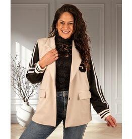 El-Vita Beige blazer met jogmouw