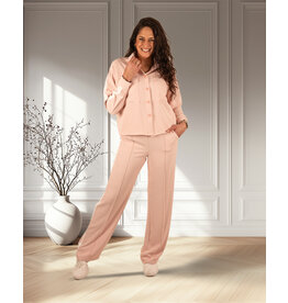 Vera Jo Zalmroze pantalon met bies
