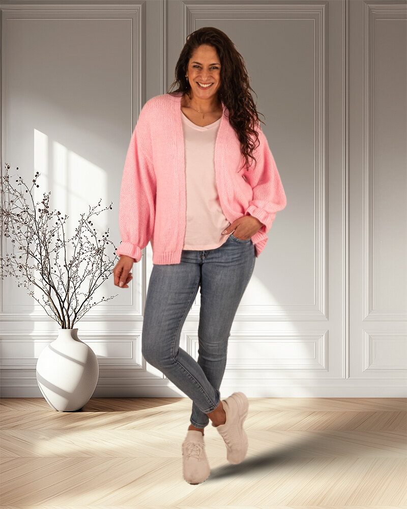 Roze basis shirt V-hals van Gemma Ricceri