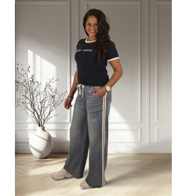 Toxik Light blue wide leg jeans bies van Toxik