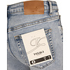 Light blue high waist straight jeans van Toxik
