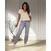 Light blue high waist straight jeans van Toxik