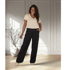 Donkerblauwe pantalon met naad
