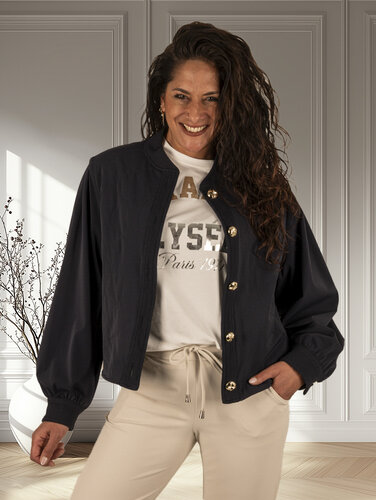 Mi  Piace Donkerblauw bomberjack van Mi Piace