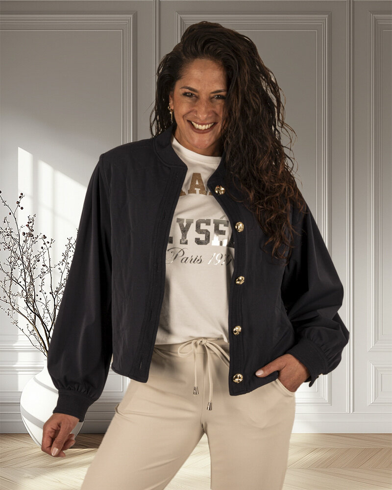 Donkerblauw bomberjack van Mi Piace
