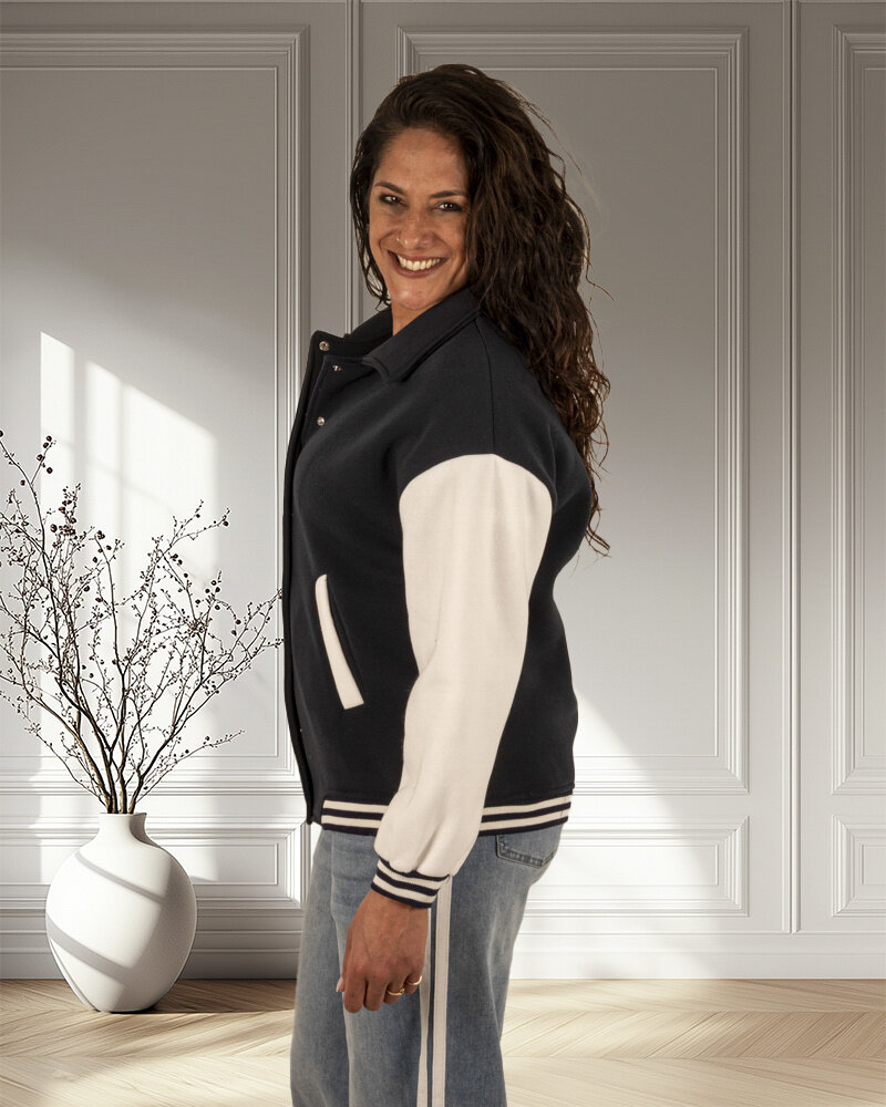 Donkerblauwe baseball jack  van El-Vita