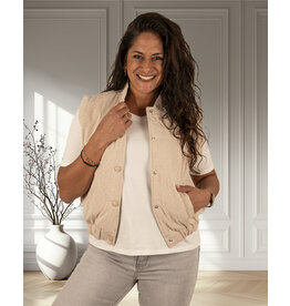Gemma Ricceri Beige bodywarmer met strass