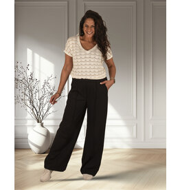Zwarte pantalon met naad