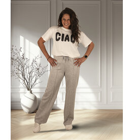 New Collection Lichtgrijze jogpantalon