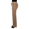 Taupe travelstof pantalon met rechte pijp van Mi Piace