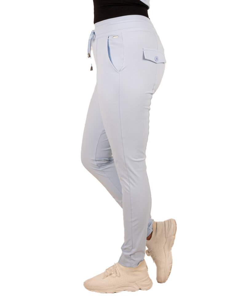 Lichtblauwe travelstof broek van Mi Piace