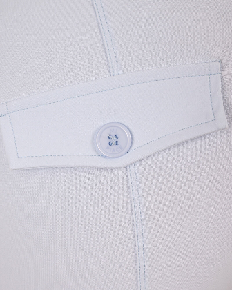 Lichtblauwe travelstof broek van Mi Piace