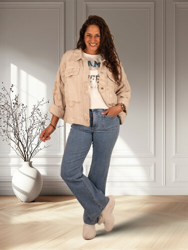 Light blue flared jeans