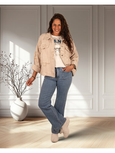 Light blue flared jeans