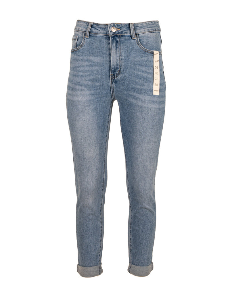 Light blue high waist mom jeans van Redberry