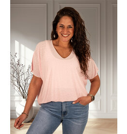 Roze shirt V-hals