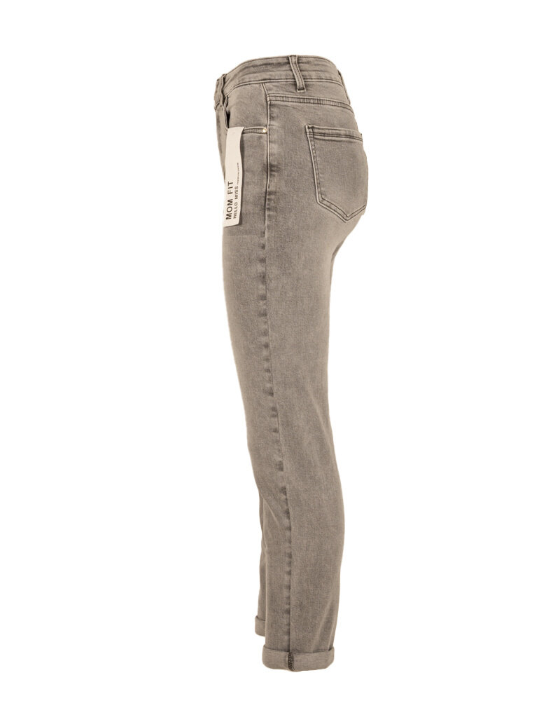 Light grey high waist mom jeans van Hello Miss
