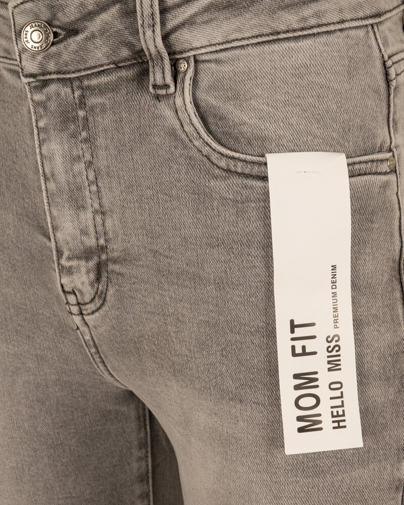 Light grey high waist mom jeans van Hello Miss