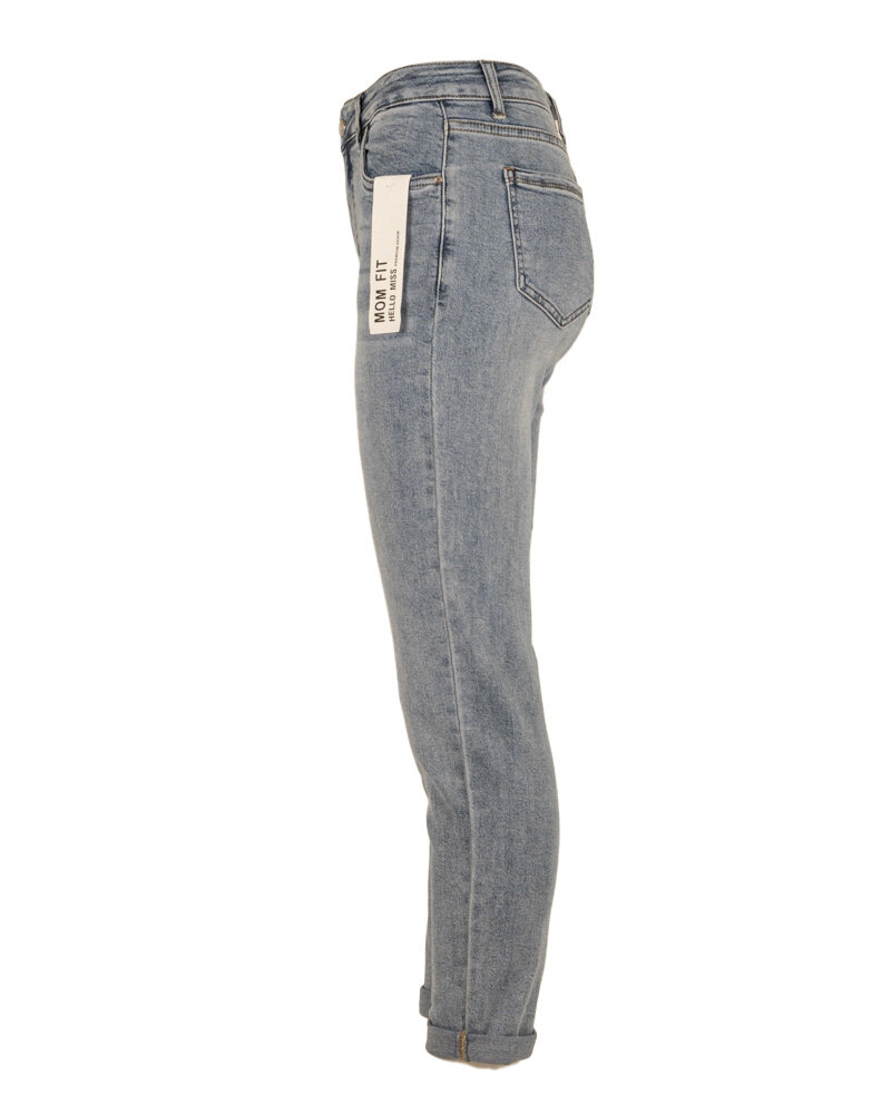 Blue high waist mom jeans van Hello Miss