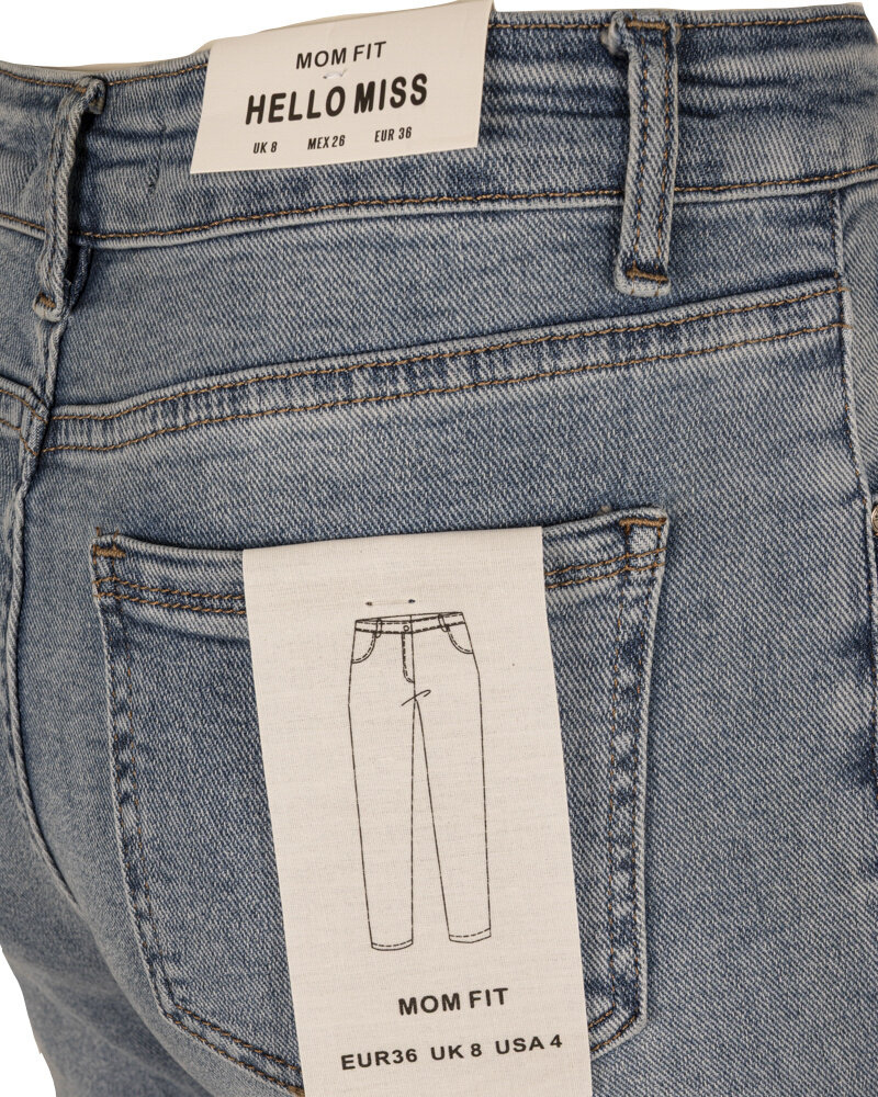 Blue high waist mom jeans van Hello Miss