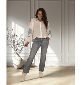 Toxik Blue high waist straight jeans van Toxik