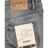 Blue high waist straight jeans van Toxik