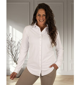 Mi  Piace Witte travelstof blouse van Mi Piace