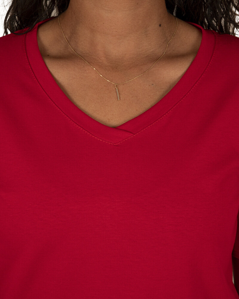 Rood basis shirt V-hals van Gemma Ricceri