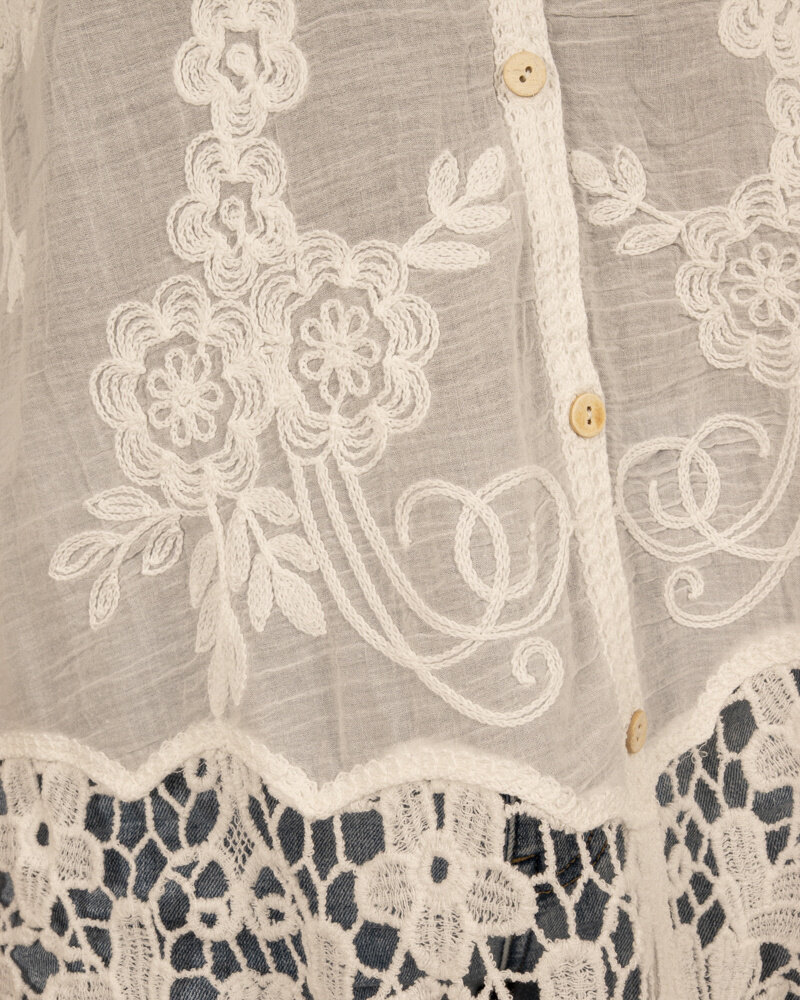 Witte blouse met borduur van Y.Two