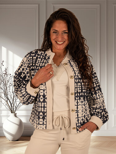 Mi  Piace Blue/kit batik bomberjack van Mi Piace