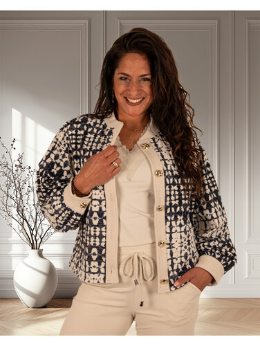 Mi  Piace Blue/kit batik bomberjack van Mi Piace