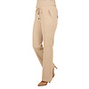 Lichtbeige travelstof pantalon met rechte pijp van Mi Piace